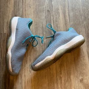 Grey and blue Jordan’s